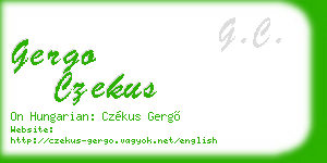 gergo czekus business card